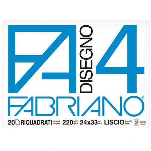 FABRIANO F4 BLOCCO 24X33 SQUADRATO 220GR 20FG 5201597